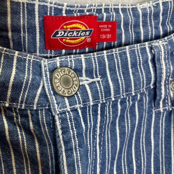 Dickie’s Hickory Stripe Railroad Adjustable Waist Jeans - Picture 2 of 5